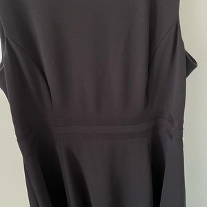 A-Line black cocktail dress.